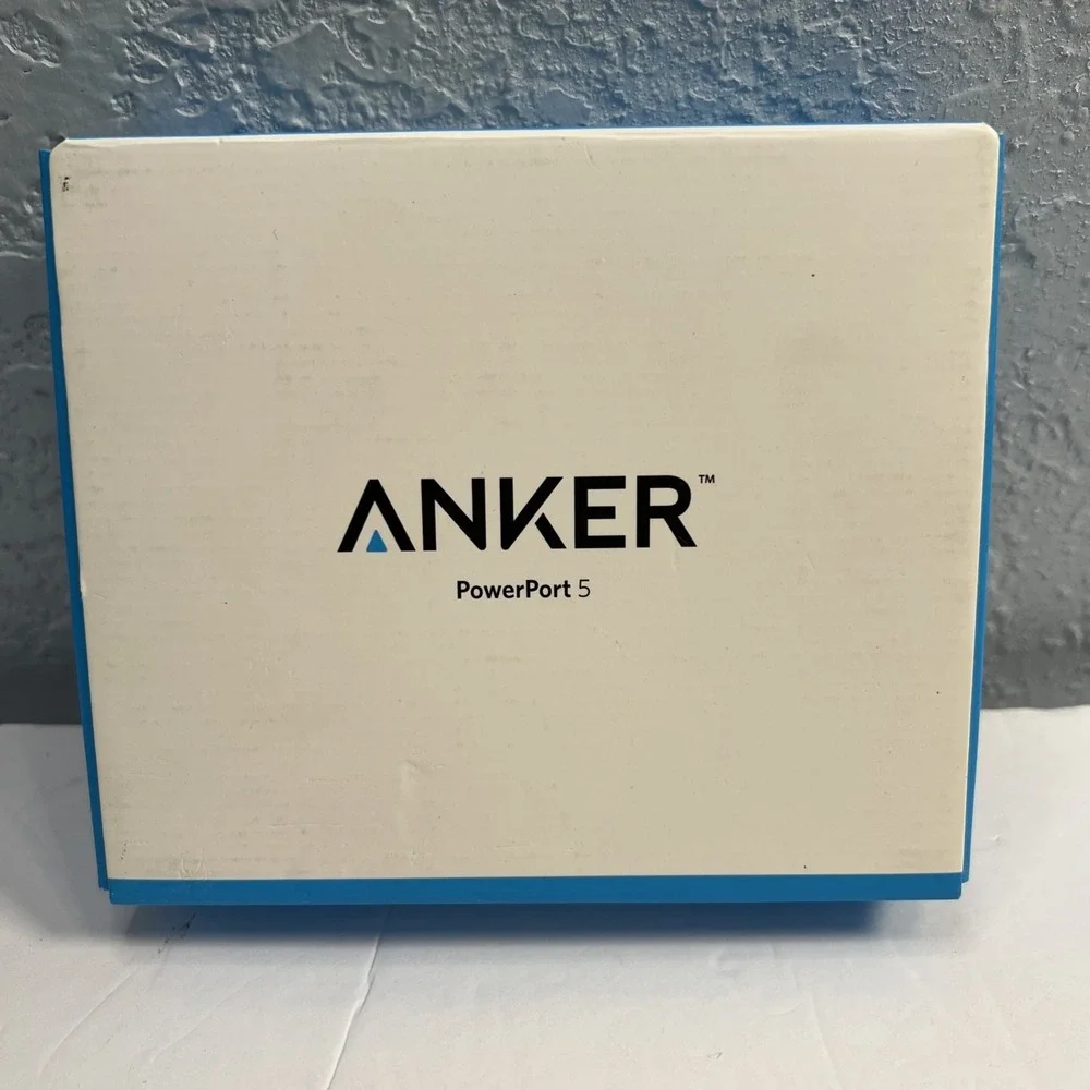 Anker A2124 PowerPort 5 IQ 40W 5-Port USB-A Wall Charger - New